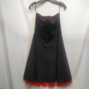 Ruby Rox black red and white polka dots dress